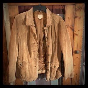 Gorgeous Suede leather brown XL jacket